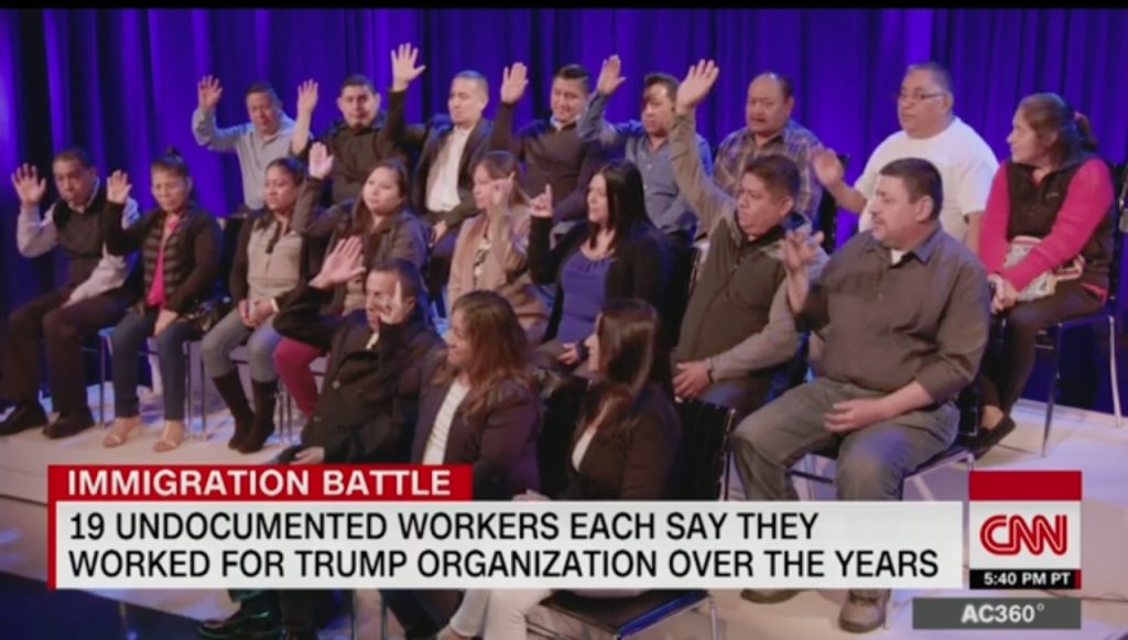 Foto16 Imigrantes indocumentados Emissora reúne 19 indocumentados que trabalharam para Trump