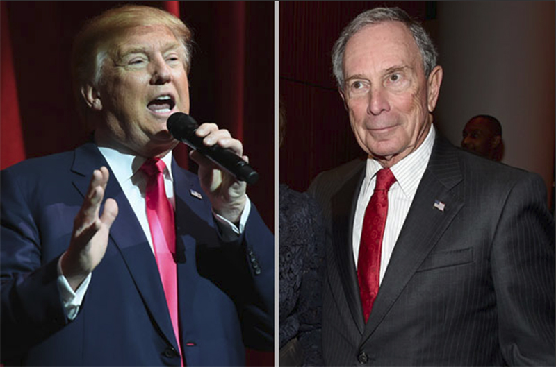 Foto11 Donald Trump e Michael Bloomberg Bloomberg e Trump brigam no Twitter sobre a disputa eleitoral